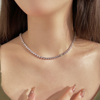 [Aurelle Style]Ornate Heart Cut Tennis Necklace