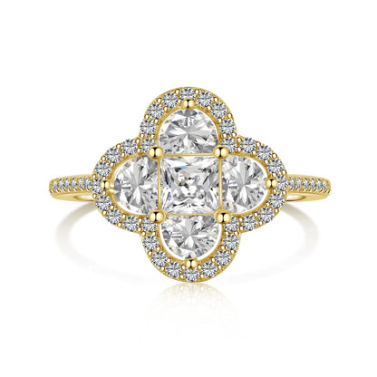 [Aurelle Style]Luxurious Eternity Flower Shape Banquet Ring