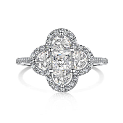 [Aurelle Style]Luxurious Eternity Flower Shape Banquet Ring
