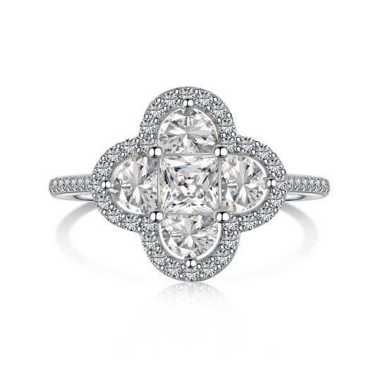 [Aurelle Style]Luxurious Eternity Flower Shape Banquet Ring