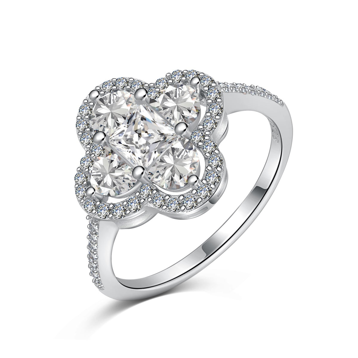 [Aurelle Style]Luxurious Eternity Flower Shape Banquet Ring