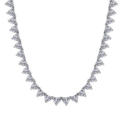 [Aurelle Style]Ornate Heart Cut Tennis Necklace