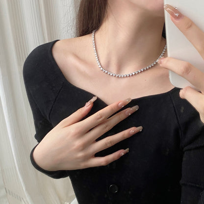 [Aurelle Style]Ornate Heart Cut Tennis Necklace