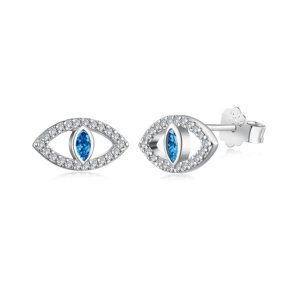 [Aurelle Style]Blue Devil Eyes Hollow Stud Earrings