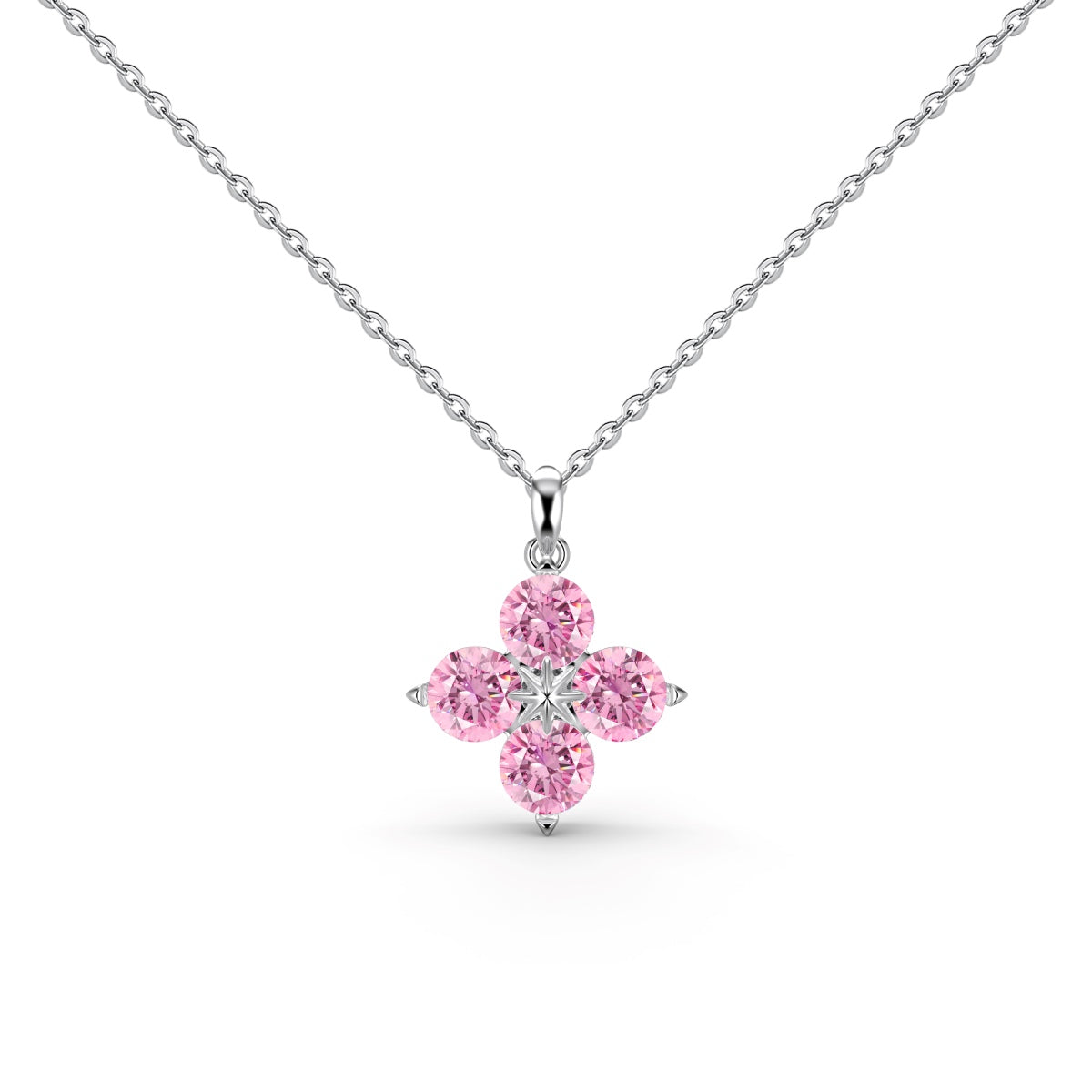 [Aurelle Style]Four-Leaf Clover And Eight-Pointed Star Necklace