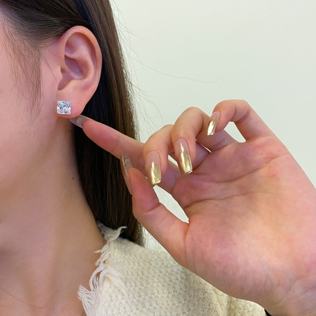 [Aurelle Style]Ornate Square Shape Earrings
