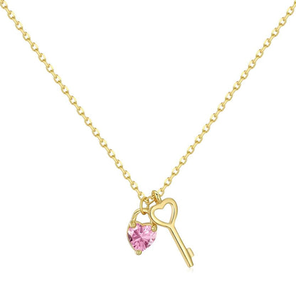 [Aurelle Style]Unique Heart Shape Key Pendent Necklace