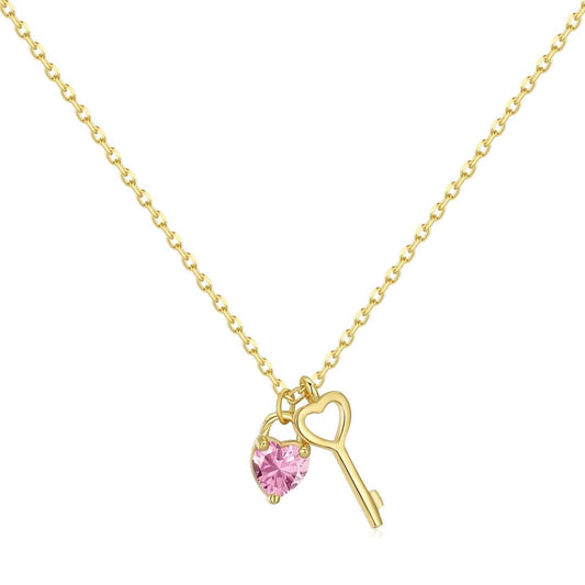 [Aurelle Style]Unique Heart Shape Key Pendent Necklace
