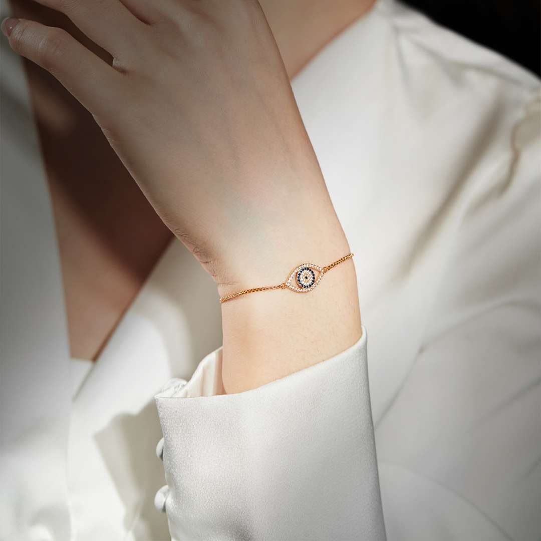 [Aurelle Style]Dazzling Eye Shape Necklace