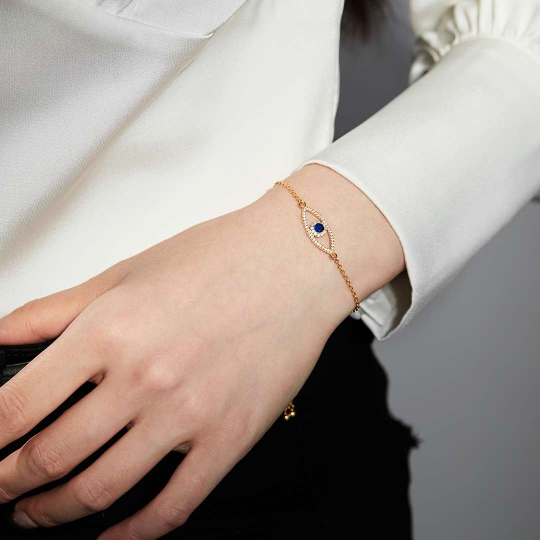 [Aurelle Style]Devil's Eye Hollow Design Bracelet
