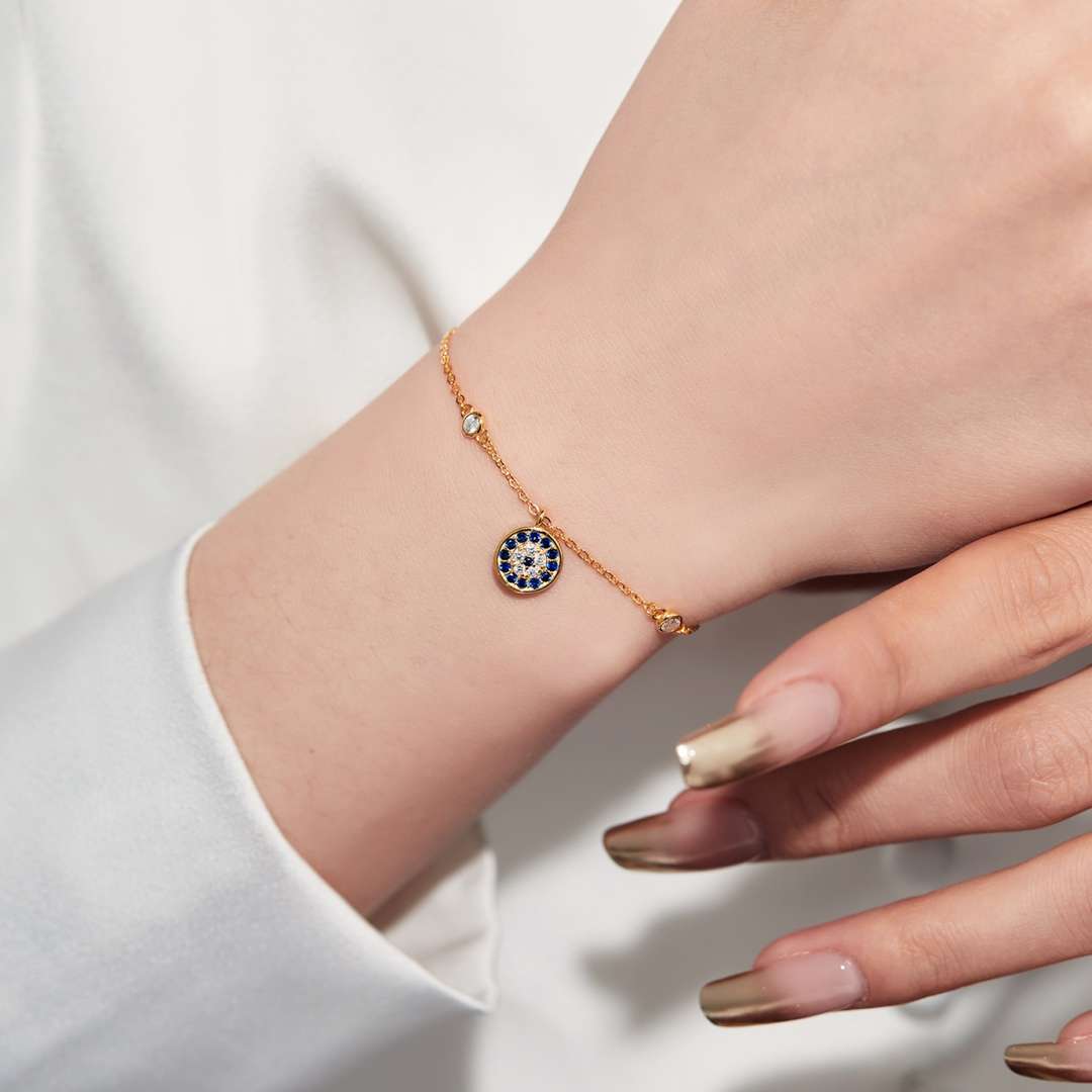 [Aurelle Style]Devil's Eye Round Shape Bracelet