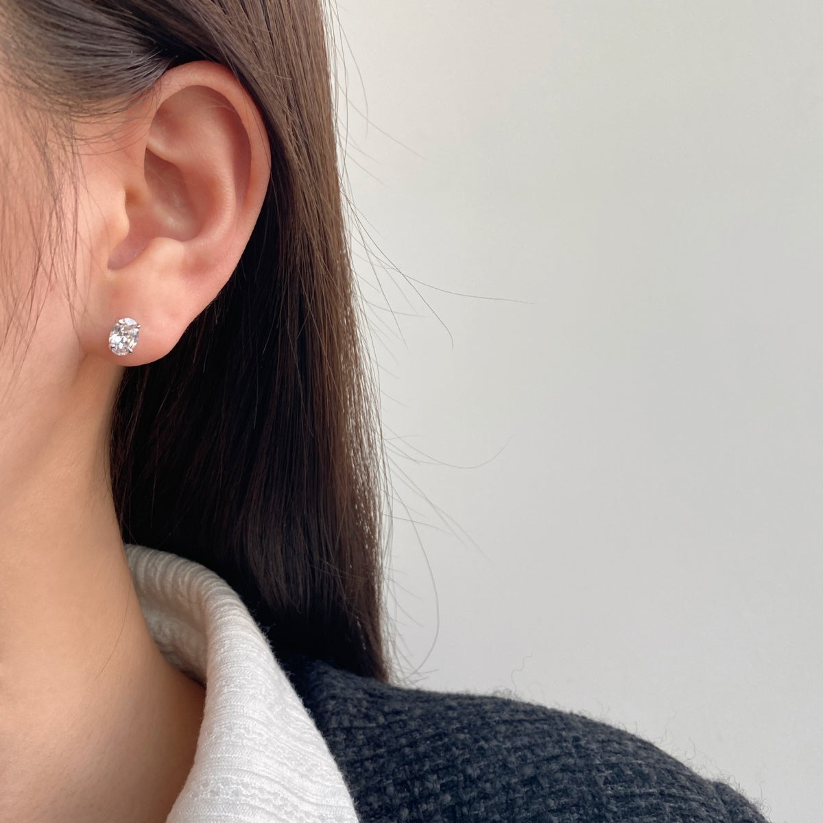 [Aurelle Style]Oval Classic Dignified Elegant Earrings