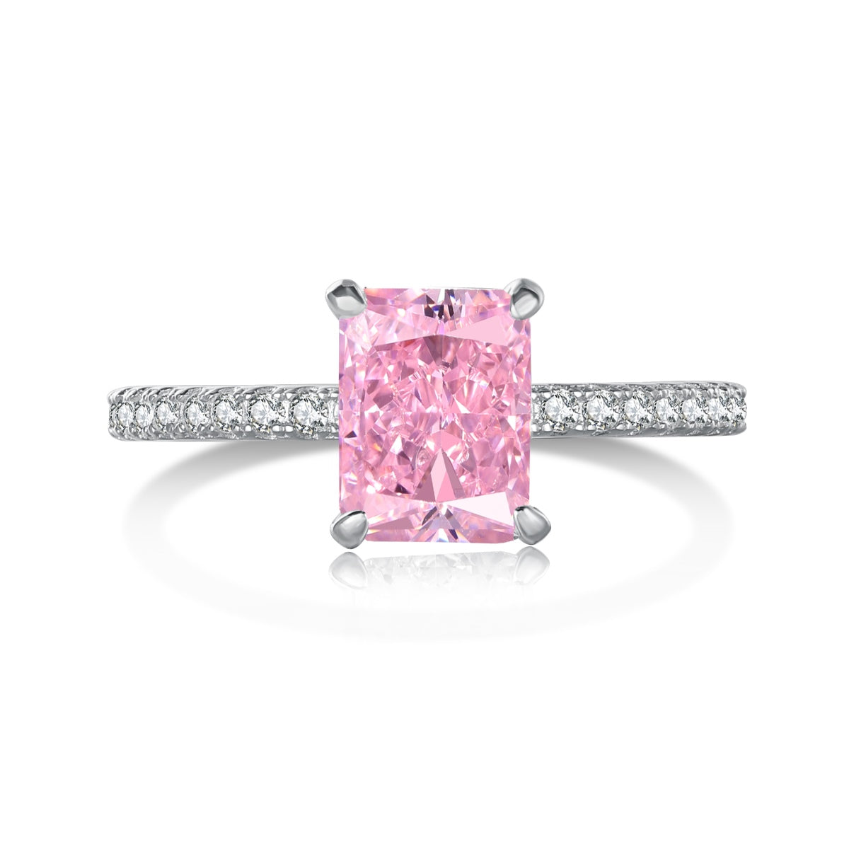 [Aurelle Style]2.0 Carat Dazzling Sparkling Radiant Cut Party Ring