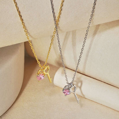 [Aurelle Style]Unique Heart Shape Key Pendent Necklace