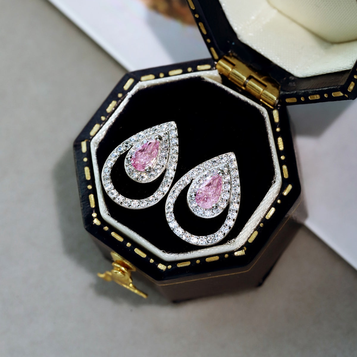 [Aurelle Style]Sparkling Delicate Water Drop Shape Daily Earrings