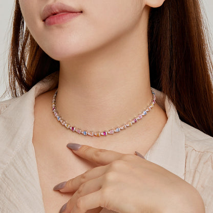 [Aurelle Style]Radiant Colorful Rainbow Necklace