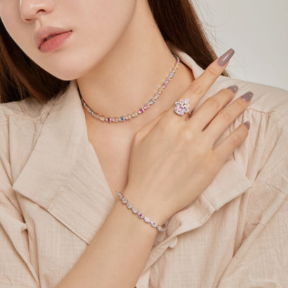 [Aurelle Style]Radiant Colorful Rainbow Necklace