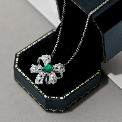 [Aurelle Style]Luxurious Flower Shape Emerald Cut Necklace