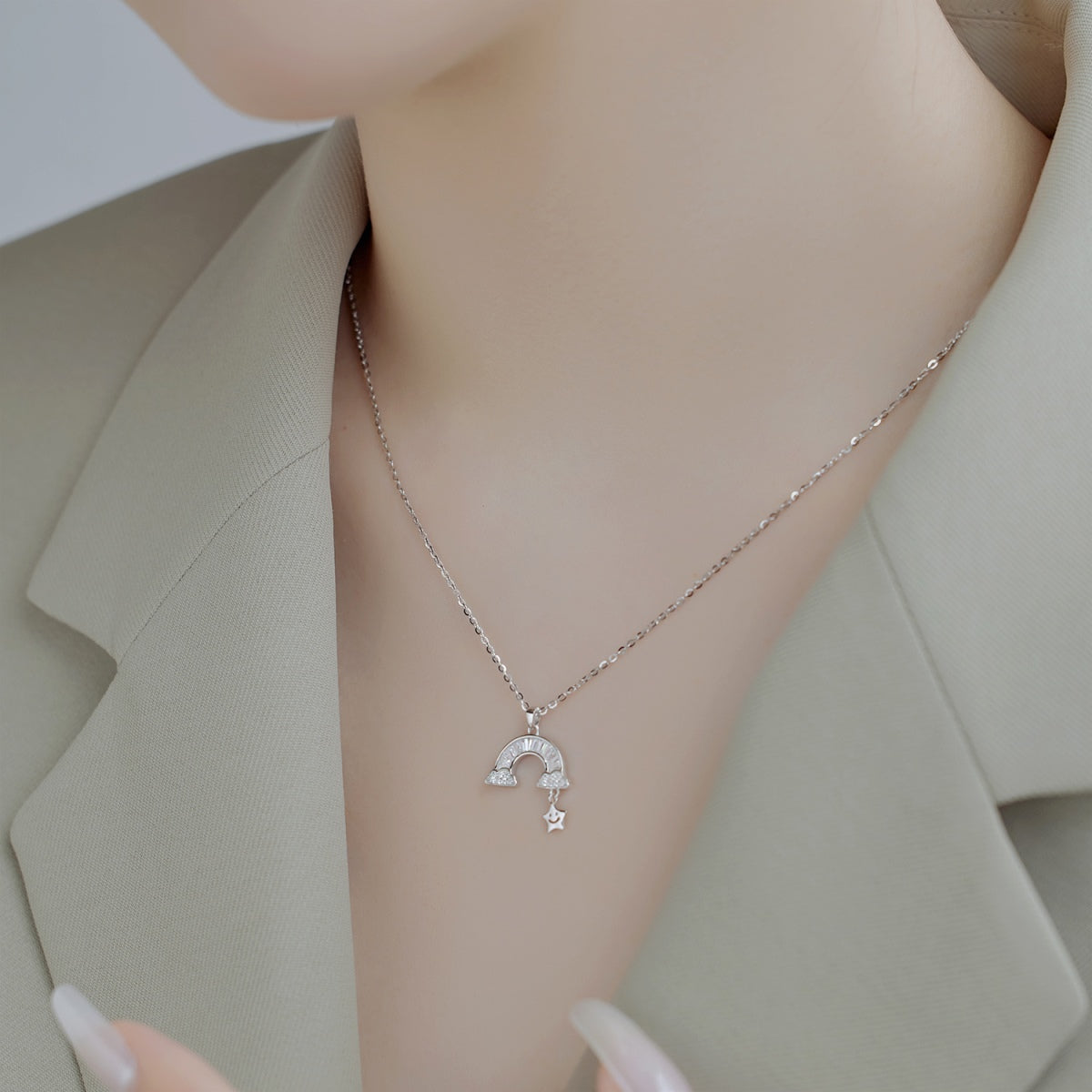 [Aurelle Style]Unique Rainbow Star Necklace
