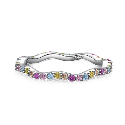 [Aurelle Style]Dainty Colorful Round Cut Party Ring