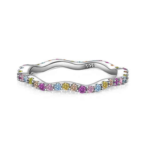 [Aurelle Style]Dainty Colorful Round Cut Party Ring