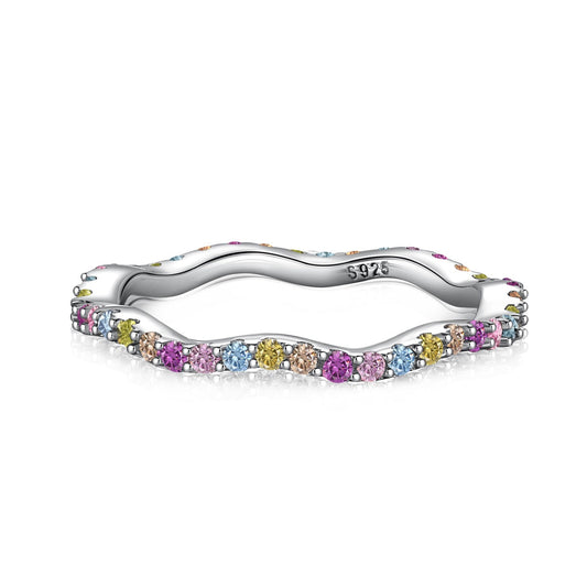 [Aurelle Style]Dainty Colorful Round Cut Party Ring