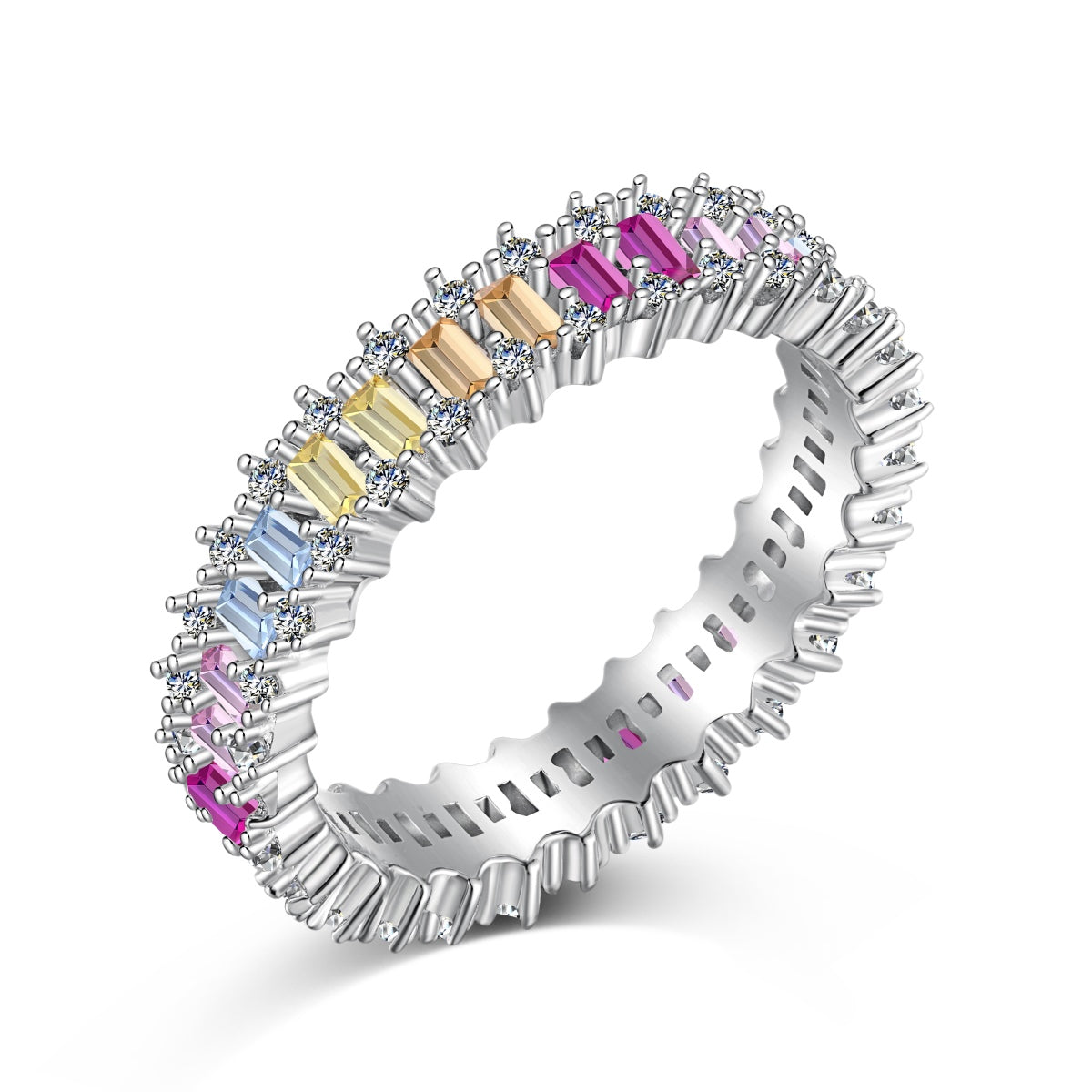 [Aurelle Style]Splashy Ornate Emerald Cut Cocktail Ring