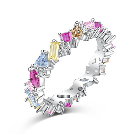 [Aurelle Style]Dazzling Polychromatic Multi cut Daily Ring
