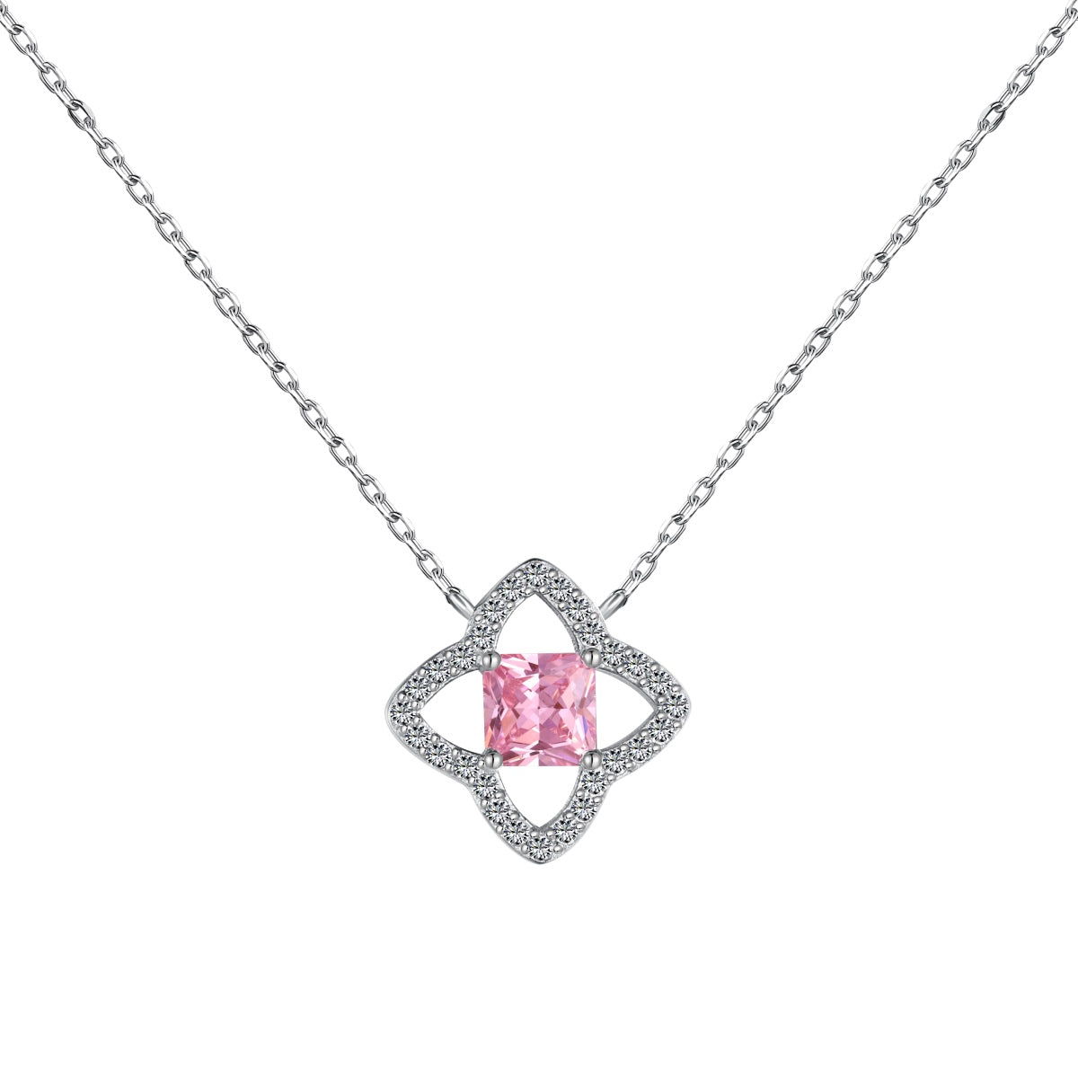 [Aurelle Style]Exquisite Flower Shape Princess Cut Necklace