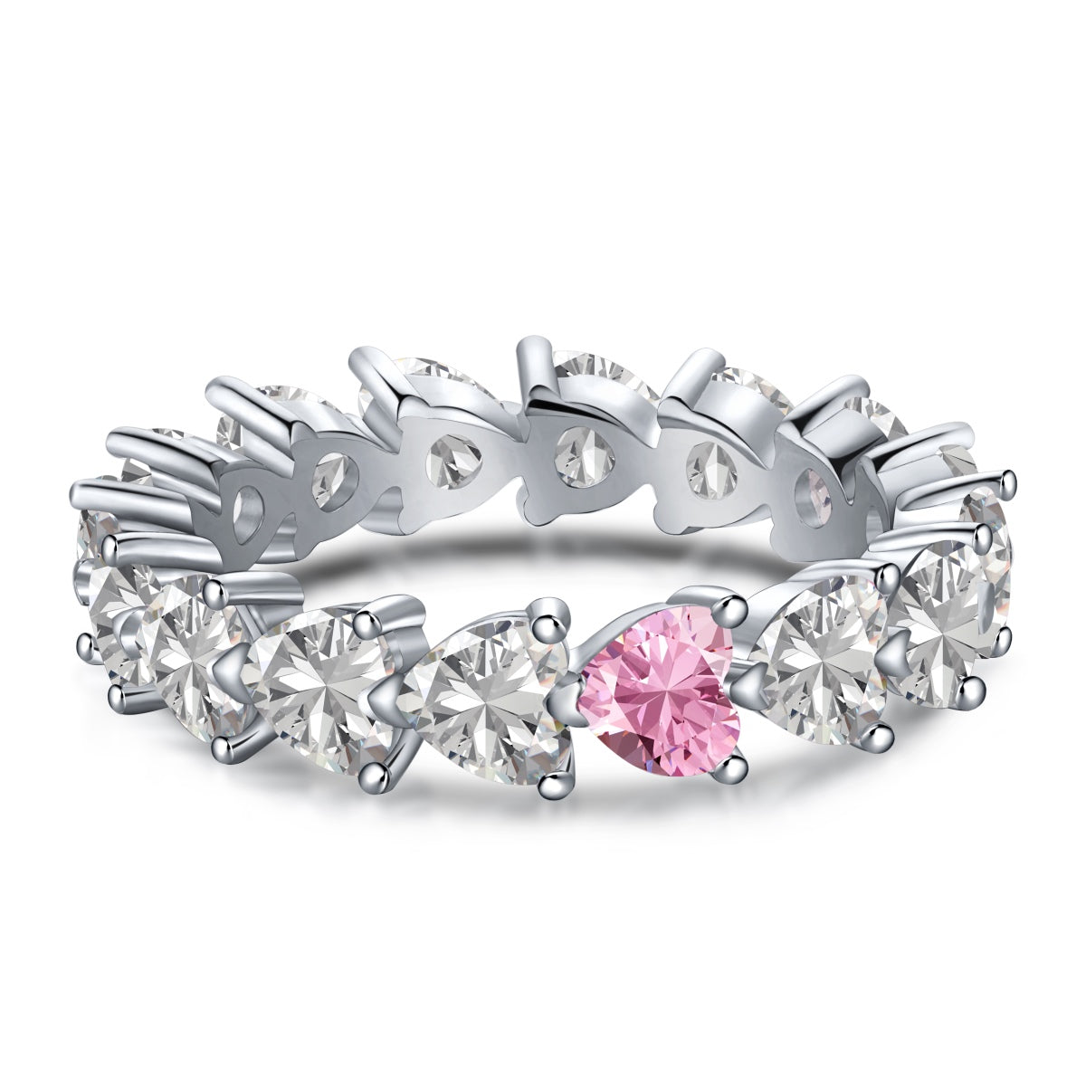[Aurelle Style]0.25 Carat Radiant Romance Heart Cut Lover Ring