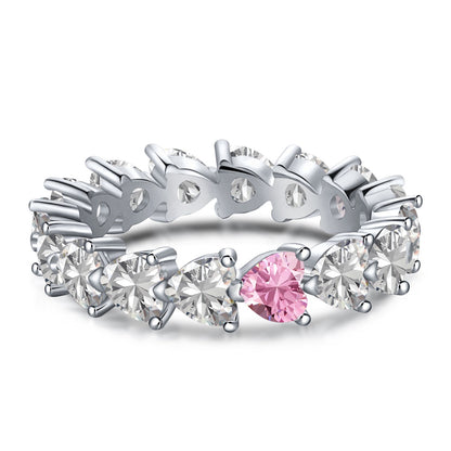[Aurelle Style]0.25 Carat Radiant Romance Heart Cut Lover Ring