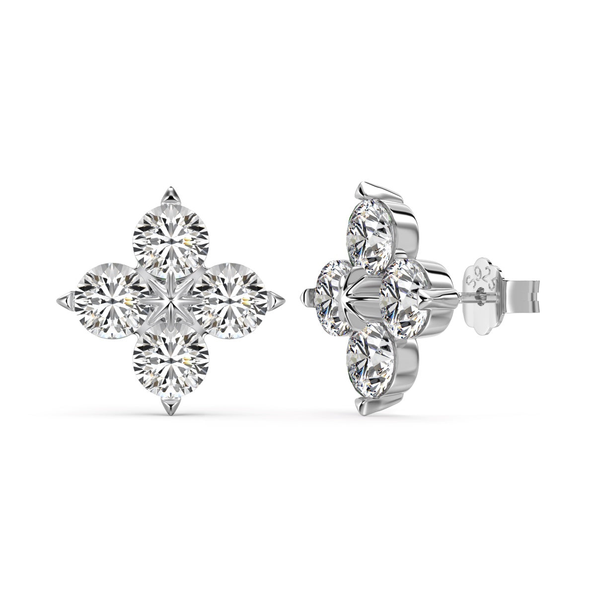 [Aurelle Style]Four-Leaf Clover Eight-Pointed Star Earrings