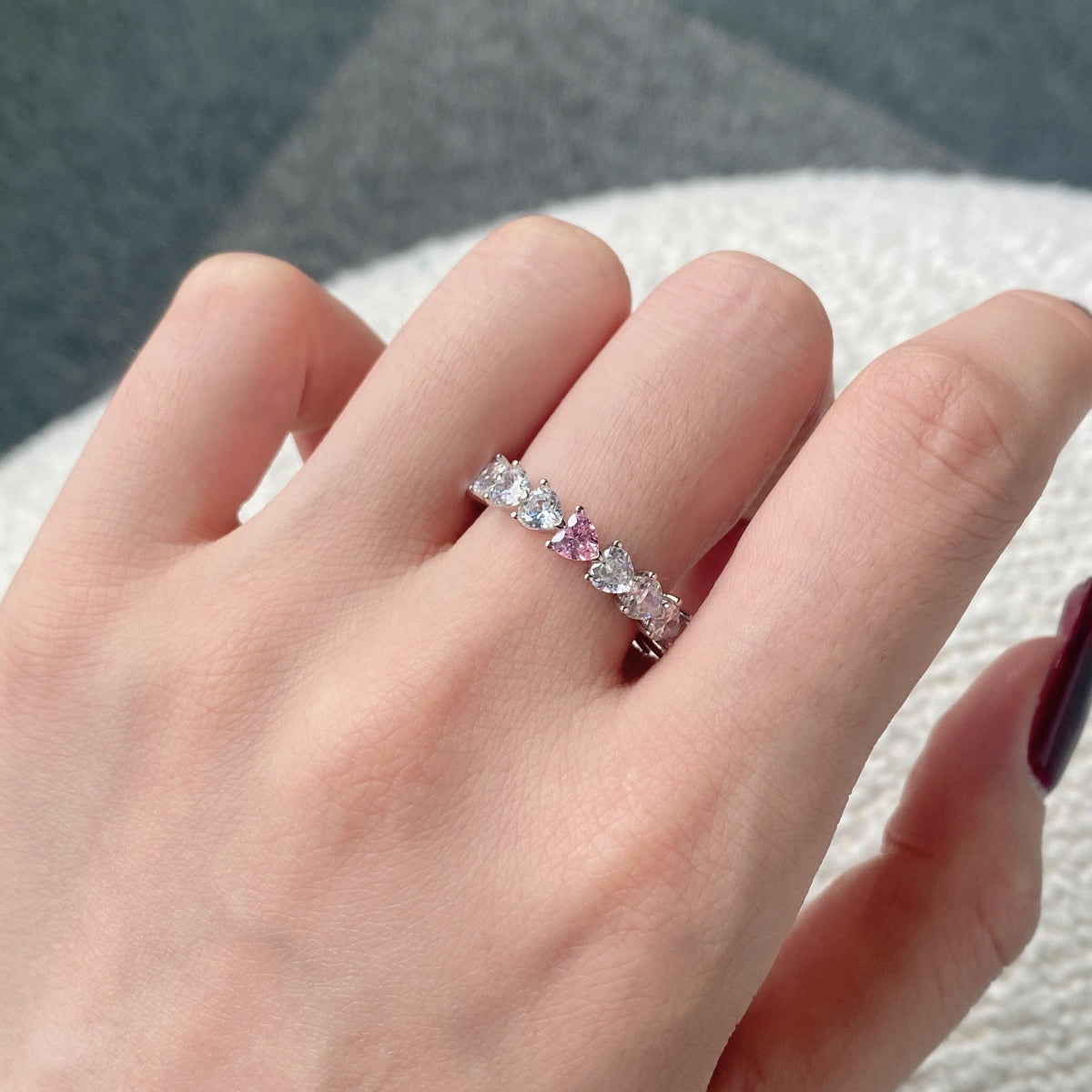 [Aurelle Style]0.25 Carat Radiant Romance Heart Cut Lover Ring