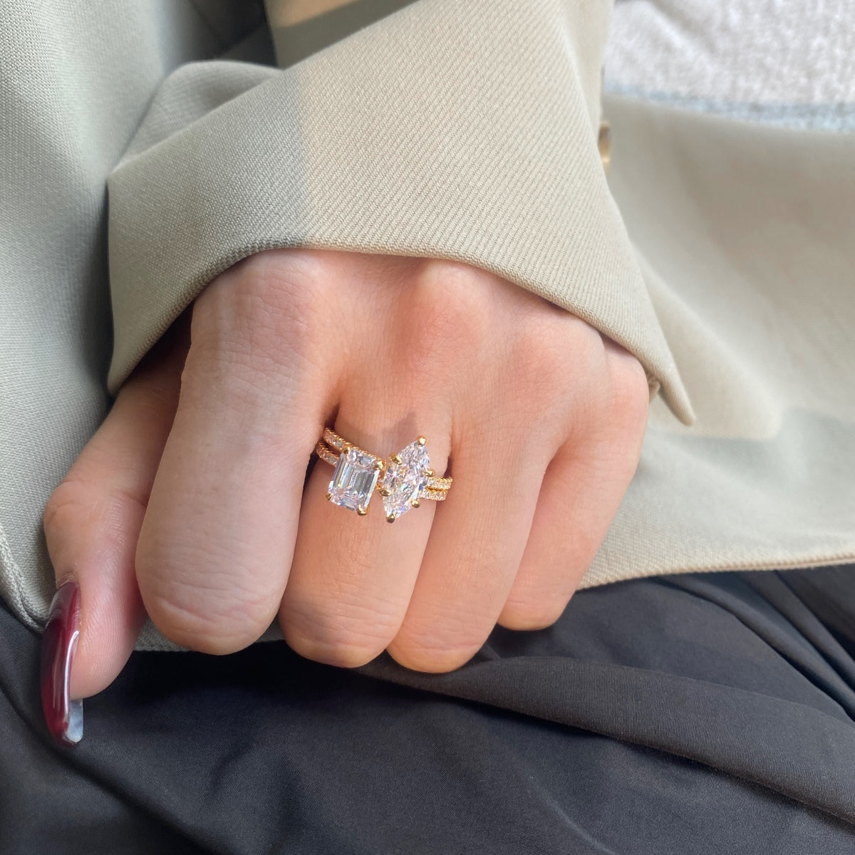 [Aurelle Style]2.0 Carat Scintillating Ornate Radiant Cut Party Ring