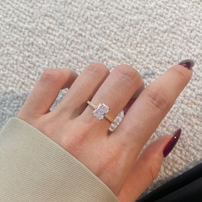 [Aurelle Style]2.0 Carat Dazzling Sparkling Radiant Cut Party Ring
