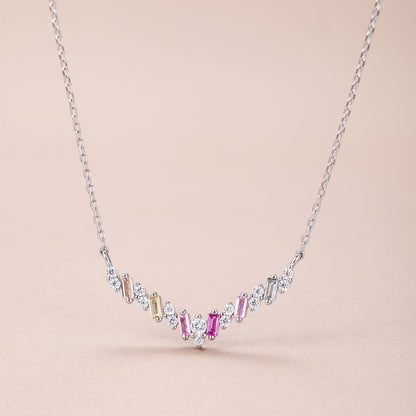 [Aurelle Style]Dazzling Rainbow Necklace