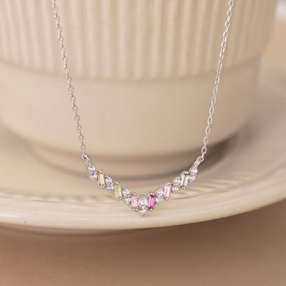 [Aurelle Style]Dazzling Rainbow Necklace