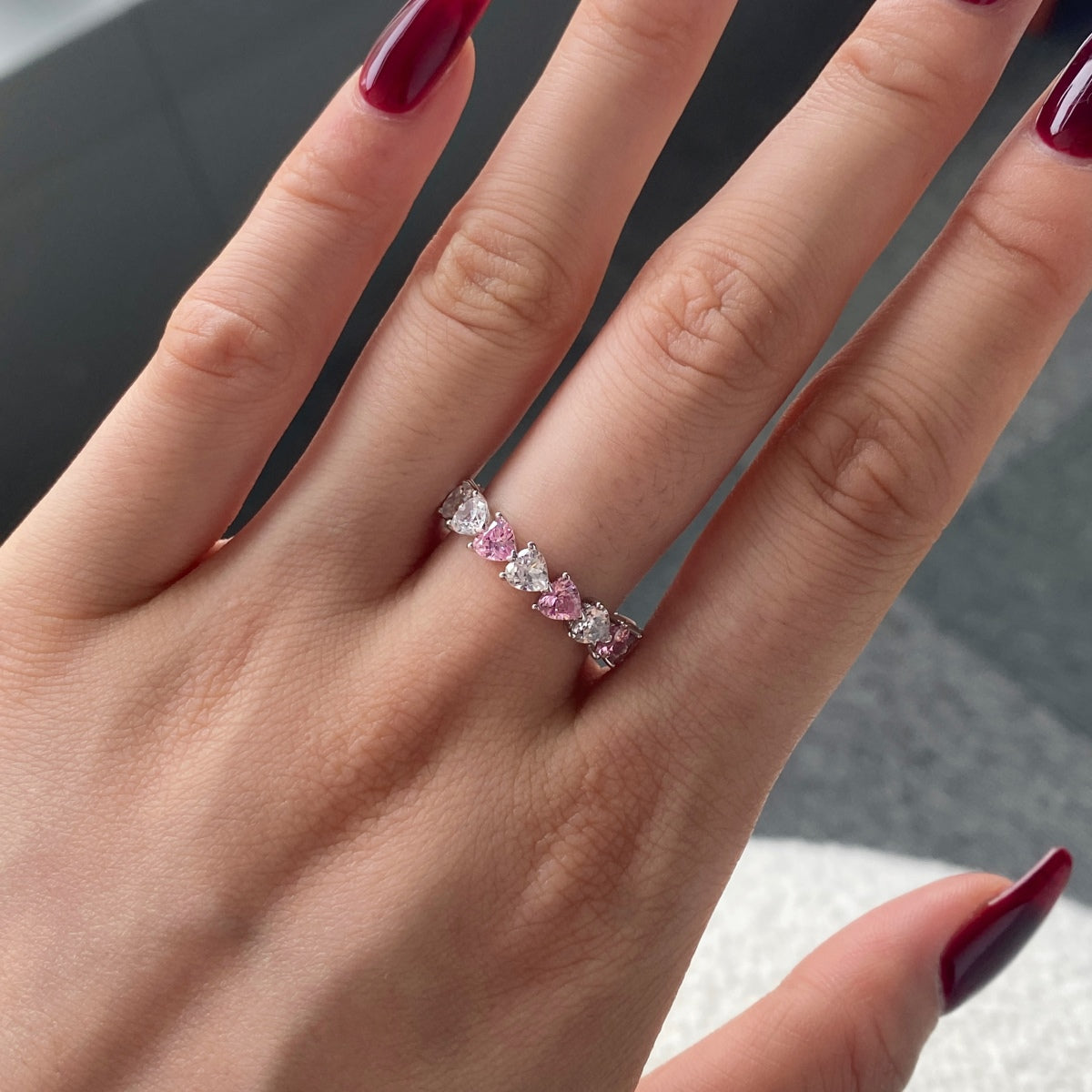 [Aurelle Style]0.25 Carat Radiant Romance Heart Cut Lover Ring
