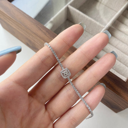 [Aurelle Style]Luxurious Dazzling Square Shape Banquet Bracelet