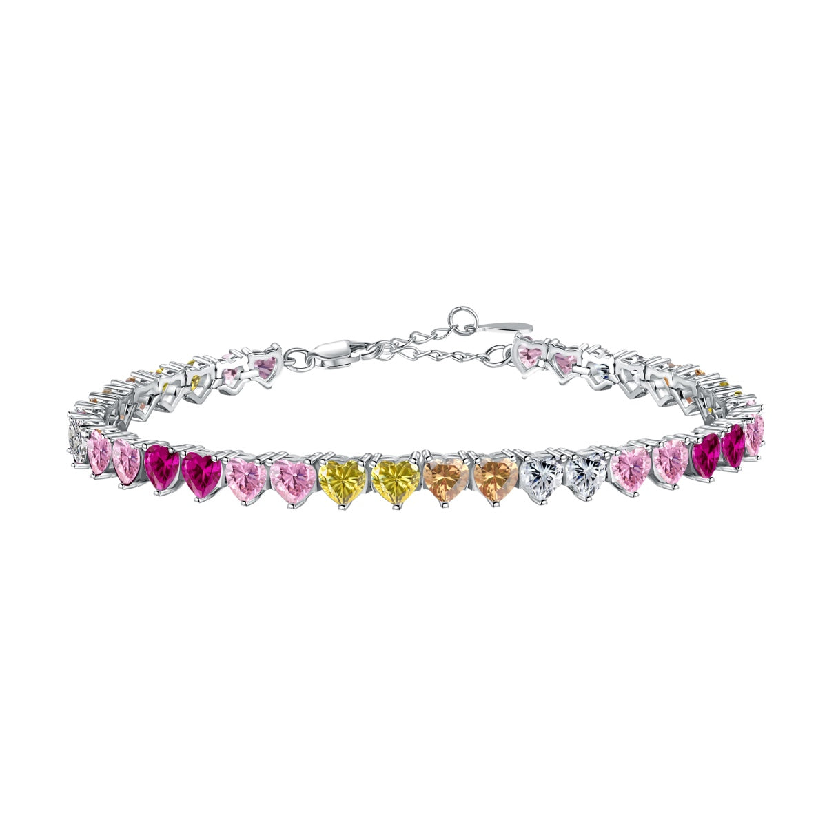 [Aurelle Style]Luxurious Colorful Romantic Heart Shape Lover Bracelet