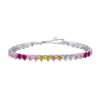 [Aurelle Style]Luxurious Colorful Romantic Heart Shape Lover Bracelet