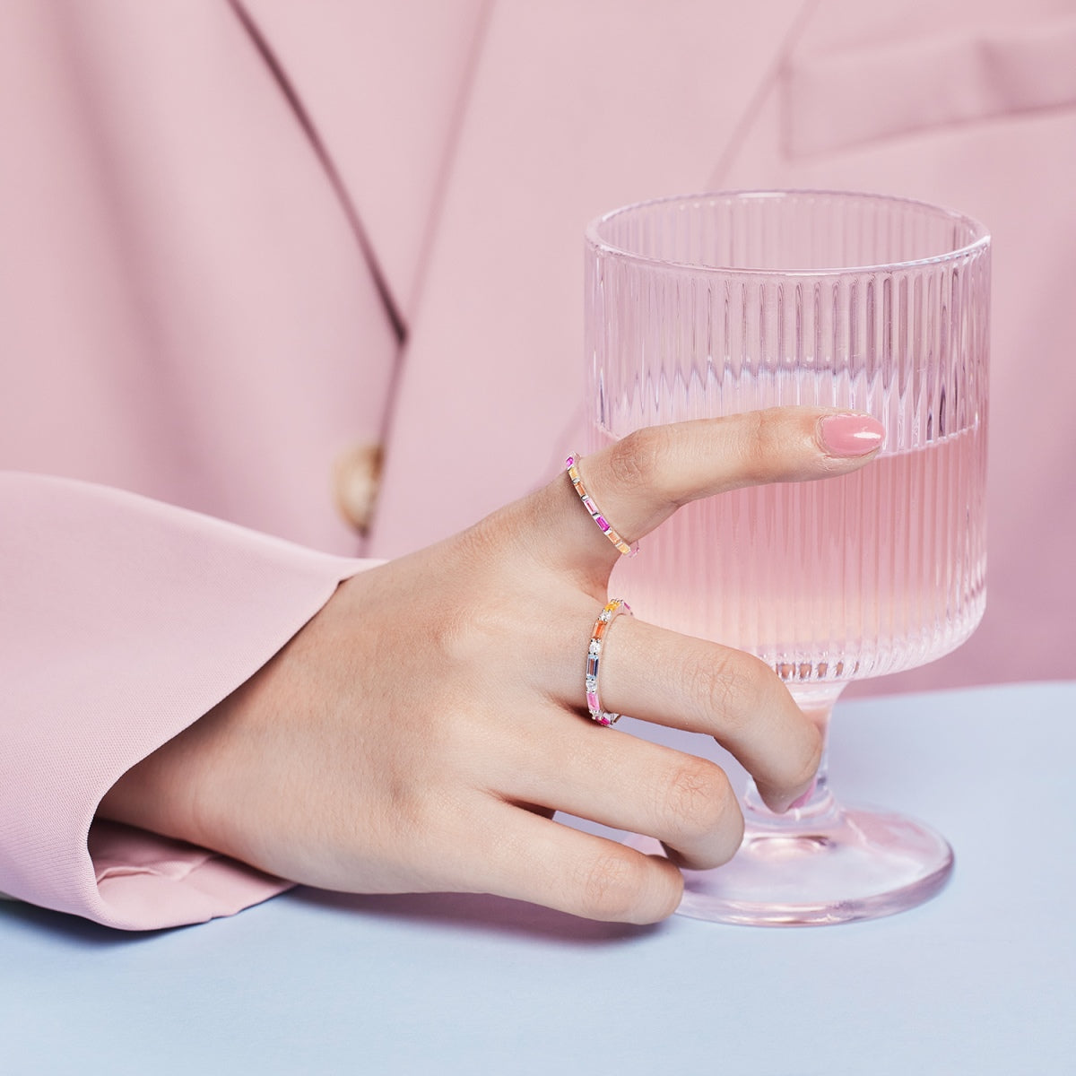 [Aurelle Style]Lively In Shades Elegant Radiant Cut Daily Ring