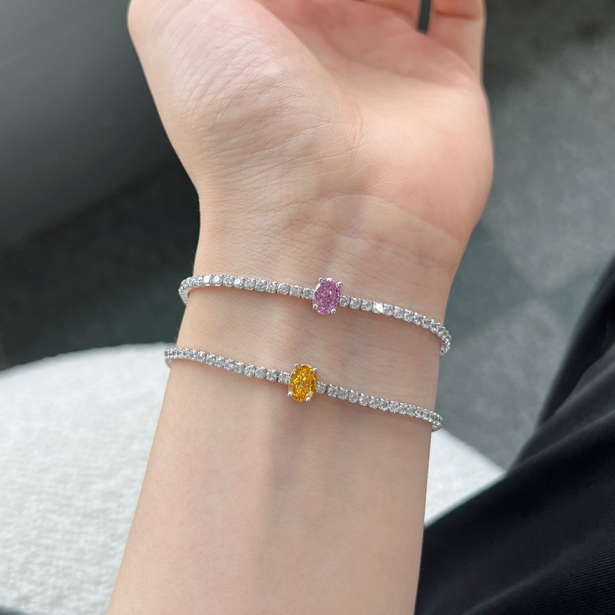 [Aurelle Style]0.75 Carat Exquisite Oval Cut Daily Bracelet