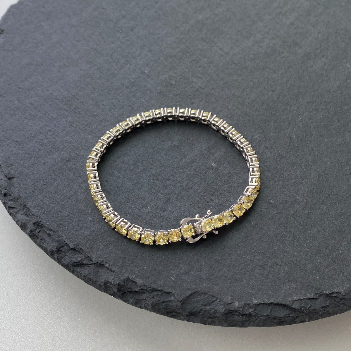 [Aurelle Style]Ornate Dazzling Round Cut Tennis Bracelet