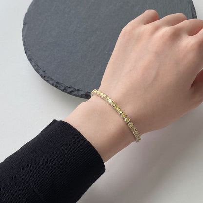 [Aurelle Style]Ornate Dazzling Round Cut Tennis Bracelet