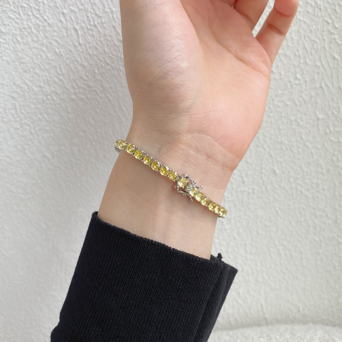 [Aurelle Style]Ornate Dazzling Round Cut Tennis Bracelet