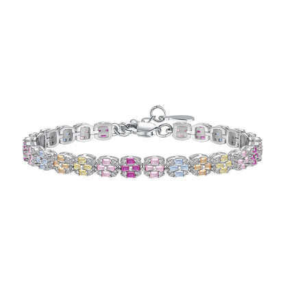 [Aurelle Style]Delicate Colorful Emerald Cut Daily Bracelet