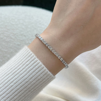 [Aurelle Style]Dainty Charming Round Cut Tennis Bracelet