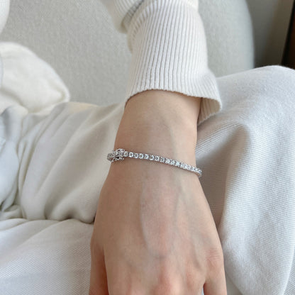 [Aurelle Style]Dainty Charming Round Cut Tennis Bracelet