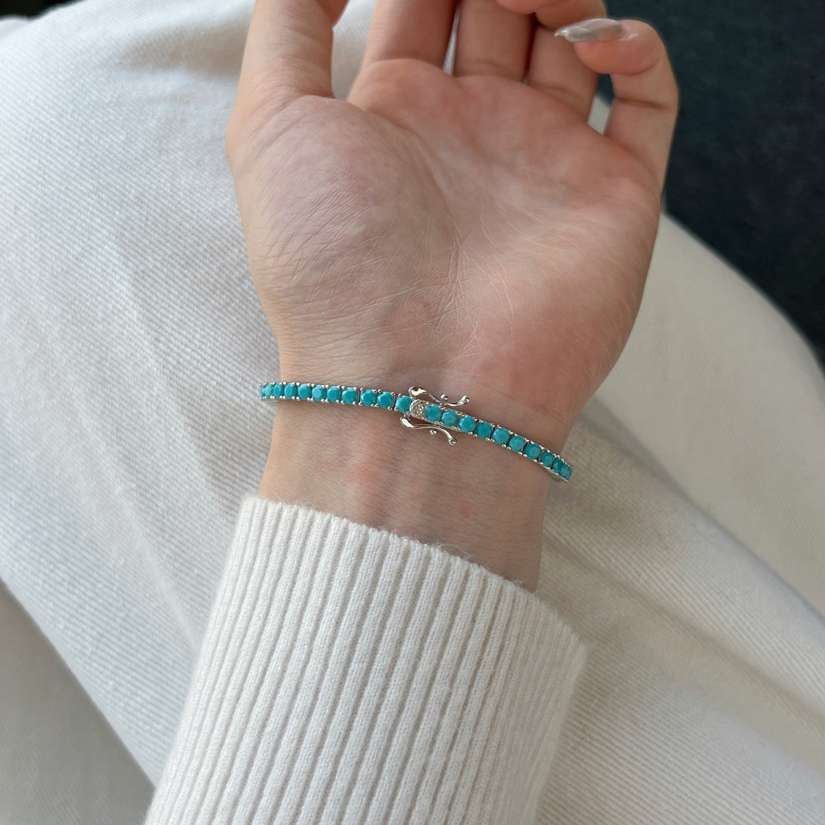 [Aurelle Style]Dainty Charming Round Cut Tennis Bracelet